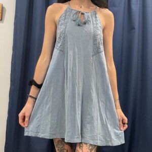 Roxy Dusty Blue Roxy Enchanted Island Mini Dress